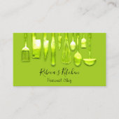 Carte De Visite Restauration Chef personnel Restaurant Citron vert (Devant)