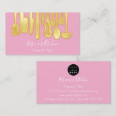 Carte De Visite Restauration Chef Personnel Restaurant Cuisine Ros (Devant / Derrière)