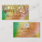 Carte De Visite Restauration Chef personnel Restaurant QR Code Dri (Devant / Derrière)