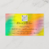 Carte De Visite Restauration Chef personnel Restaurant QR Code Gol (Dos)
