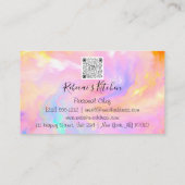Carte De Visite Restauration Chef personnel Restaurant QR Code Ros (Dos)