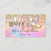 Carte De Visite Restauration Chef personnel Restaurant QR Code Ros (Devant)