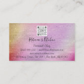 Carte De Visite Restauration Chef personnel Restaurant QR Code Ust (Dos)