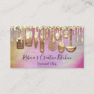 Carte De Visite Restauration Chef personnel Restaurant QR Code Ust