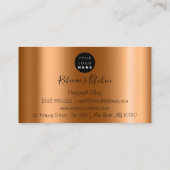 Carte De Visite Restauration Chef Personnel Restaurant Rose Drip C (Dos)