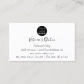 Carte De Visite Restauration Chef personnel Restaurant Rose Drip Q (Dos)