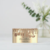 Carte De Visite Restauration Chef personnel Restaurant Rose Drip V (Debout devant)