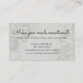 Carte De Visite Restauration chic minable de chef d'herbes de (Dos)