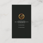 Carte De Visite Restauration créative de serveur de smoking noir (Dos)