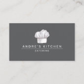 Carte De Visite Restauration Cuisine Aquarelle Casquette du Chef (Devant)