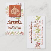 Carte De Visite Restauration de cuisine de chef d'herbes de (Devant / Derrière)