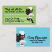 Carte De Visite Restauration de la livraison de nourriture de chef (Devant / Derrière)