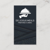 Carte De Visite Restauration de luxe | Panneau Abstrait (Devant)