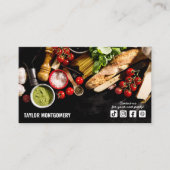 Carte De Visite Restauration des médias sociaux Code QR (Devant)