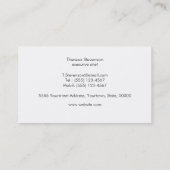 Carte De Visite Restauration d'événements Chef culinaire Noir (Dos)