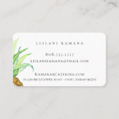 Carte De Visite Restauration d'île d'ananas (Dos)