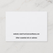 Carte De Visite Restauration et réparation de mécanicien de (Dos)