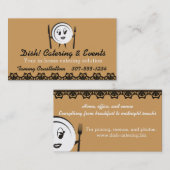 Carte De Visite Restauration faite sur commande de chef de femme (Devant / Derrière)