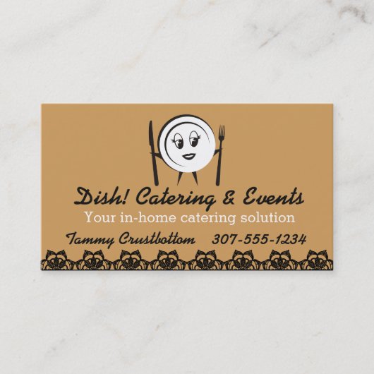 Carte De Visite Restauration faite sur commande de chef de femme (Devant)