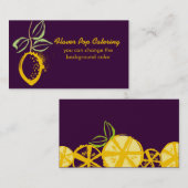 Carte De Visite restauration faite sur commande de cuisine de (Devant / Derrière)