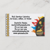 Carte De Visite Restauration flamboyante de poêle de cuisine (Dos)