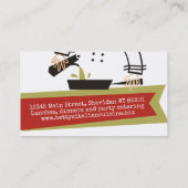 Carte De Visite Restauration italienne de poêle d'huile d'olive de (Dos)