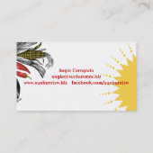 Carte De Visite Restauration mexicaine de chef de poivre de maïs (Dos)