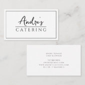 Carte De Visite Restauration minimaliste moderne (Devant / Derrière)