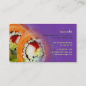 Carte De Visite Restauration, modèle photo (Dos)