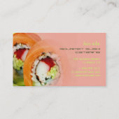 Carte De Visite Restauration, modèle photo (Dos)