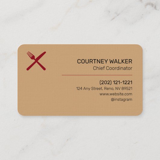 Carte De Visite Restauration moderne (Dos)