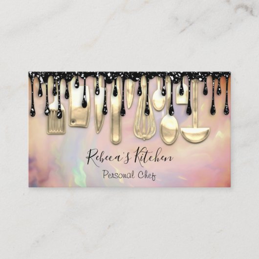 Carte De Visite Restauration Personnel Chef Restaurant Cuisine Dri (Devant)