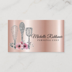 Carte De Visite Restauration Personnel Chef Restaurant Drip Red Go