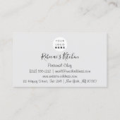 Carte De Visite Restauration Personnel Chef Restaurant Drives Grey (Dos)