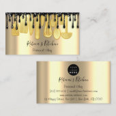 Carte De Visite Restauration Personnel Chef Restaurant Gold Black  (Devant / Derrière)