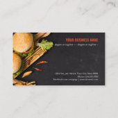 Carte De Visite Restauration rapide et espace en bas (Dos)