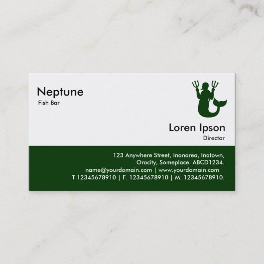 Carte De Visite Restauration rapide - Vert foncé (Devant)