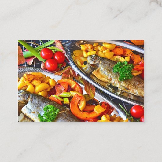 Carte De Visite Restauration Restaurant de fruits de mer (Dos)