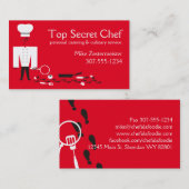 Carte De Visite Restauration révélatrice extrêmement secrète de (Devant / Derrière)