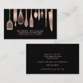 Carte De Visite Restauration rose de Faux de parties scintillantes (Devant / Derrière)