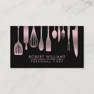 Carte De Visite Restauration rose de Faux de parties scintillantes