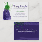 Carte De Visite restauration végétale de chef de nourriture (Devant / Derrière)