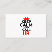 CARTE DE VISITE RESTER CALME ET APPELER HR (Devant)