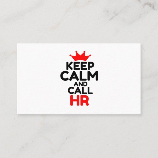 CARTE DE VISITE RESTER CALME ET APPELER HR (Devant)