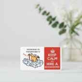 Carte De Visite Restez Calme & Embauchez un Comptable / Experts-Co (Debout devant)