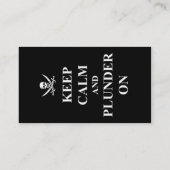 Carte De Visite Restez calme et piller (Dos)