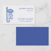 Carte De Visite Restez calme et plongez (Devant / Derrière)