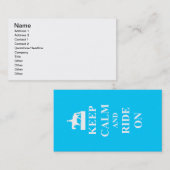 Carte De Visite Restez calme et roulez (bleu clair) (Devant / Derrière)