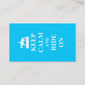 Carte De Visite Restez calme et roulez (bleu clair) (Dos)