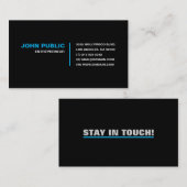 Carte De Visite Restez en contact (Devant / Derrière)